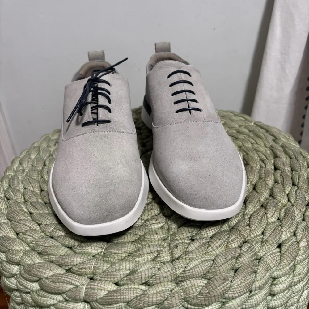NEW Wolf & Shepherd Crossover Grey Suede  Longwing Lace Up Oxford